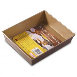 Bakplaat met antiaanbaklaag - chocoladebruin - 28 x 23,5 cm - bij uitstek geschikt voor het bakken van taarten - 