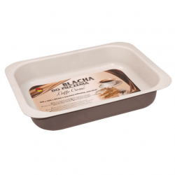 Bakplaat met antiaanbaklaag - cafe creme / beige - 29 x 22 cm - bij uitstek geschikt voor het bakken van taarten - 