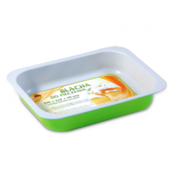 Bakplaat met antiaanbaklaag - grijs - 36 x 26 cm - bij uitstek geschikt voor het bakken van taarten - 