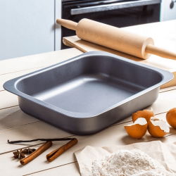 Bakplaat met antiaanbaklaag - grijs - 29 x 22 cm - ideaal voor het bakken van taarten - 