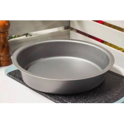 Kerek tapadásmentes sütőedény - szürke - ø 26 cm - süteményekhez, rakott húsokhoz és hús pörköléséhez - 