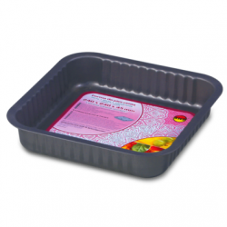Tapadásmentes tepsi - szürke - 24 x 24 cm - Kiváló süteményekhez és pizzákhoz - 