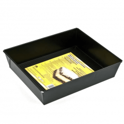 Zwart bakblik met antiaanbaklaag - 28 x 23,5 cm - bij uitstek geschikt voor het bakken van taarten - 