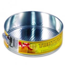 Forma de formato de mola preta com fundo waffle - ø 16 cm - ideal para assar bolos e tortas - 