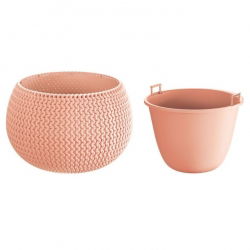 Okrugli lonac "Splofy Bowl" s umetkom - 24 cm - breskva - 