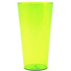 Kõrge poti ümbris sisestusega "Vulcano Tube" - 20 cm - läbipaistev roheline + pistaatsia-roheline sisestus - 