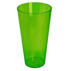 Kõrge poti ümbris sisestusega "Vulcano Tube" - 15 cm - läbipaistev roheline + pistaatsia-roheline sisestus - 