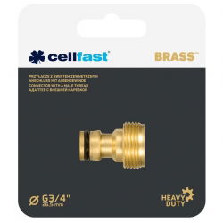 Conector rápido de latão com rosca macho BRONZE - 3/4 "- CELLFAST - 