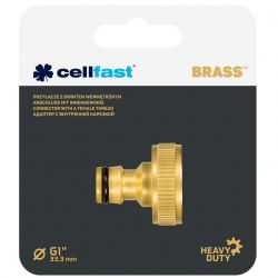 Conector de latão, acoplador com rosca fêmea BRONZE - 1 "- CELLFAST - 