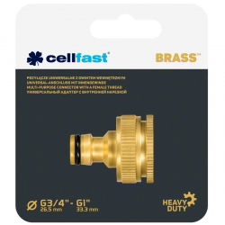 Conector universal de latão, acoplador com rosca fêmea BRONZE - 3/4 "- 1" - CELLFAST - 