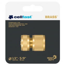 Innesto rapido in ottone, raccordo con fermo - OTTONE - 1/2 "- CELLFAST - 