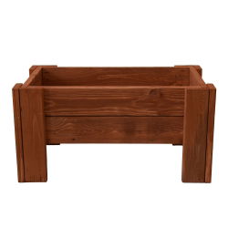 Medinis stačiakampis augalų vazonas - 60 cm x 34 cm - rudas - 