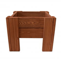 Stačiakampis medinis augalų vazonas - 38 cm x 34 cm - rudas - 