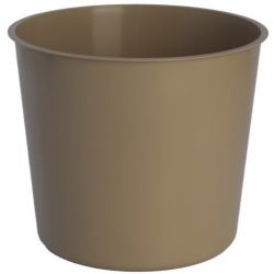 Kõrge poti ümbris sisestusega "Vulcano Tube" - 20 cm - läbipaistev roheline + beež - 
