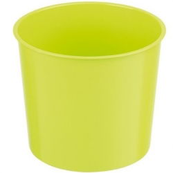 Kõrge poti ümbris sisestusega "Vulcano Tube" - 20 cm - läbipaistev roheline + pistaatsia-roheline sisestus - 