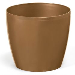 Runda växtkrukor "Magnolia" - 15,5 cm - gyllene - 