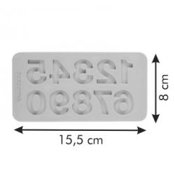 Silicon mould - numbers - DELÍCIA DECO - yellow