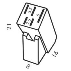 Bloque de almacenamiento de cuchillos WOODY - para 5 cuchillos y un afilador - 