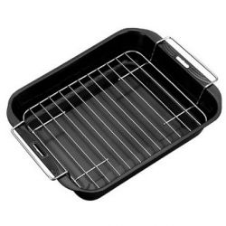 Dyb stegepande med fladt stativ - SAPHIR - 38 x 28 cm - 