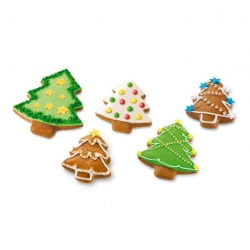 Two-sided cookie cutters - Christmas trees - DELÍCIA - 4 sizes