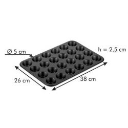 24 Mini Muffinform - DELÍCIA - 38 x 26 cm - 