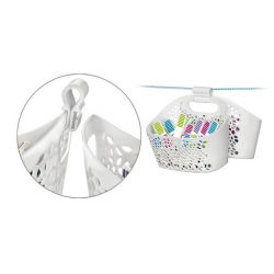 Wasknijpers in een decoratieve mand - CLEAN KIT - 20 st - 