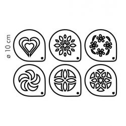 Cappuccino dekorationsstencils - myDRINK - 6 stk - 