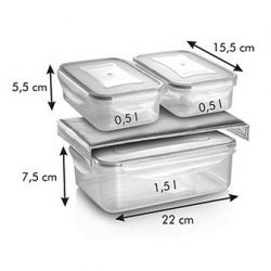 Isolierte Tasche mit drei Behältern - FRESHBOX - Anthrazitgrau - 
