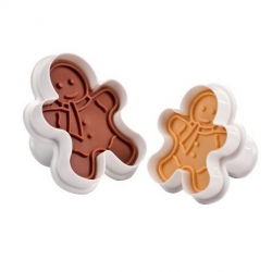 Cookie stampers, cutters - gingerbread man - DELÍCIA - 2 pcs