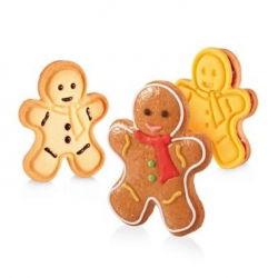 Cookie stampers, cutters - gingerbread man - DELÍCIA - 2 pcs
