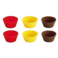 Silikone cupcakeforme - DELÍCIA - ø 7 cm - 6 stk - 