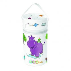 Saco isolado para comida / garrafa &quot;Pola Hippo&quot; - 10 x 21 cm - 