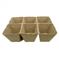 Firkantede torvpotter 8 x 8 cm - 6 stk - 