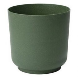 Vaso &quot;Satina Eco&quot; com mistura de madeira - 13 cm - verde malaquita - 