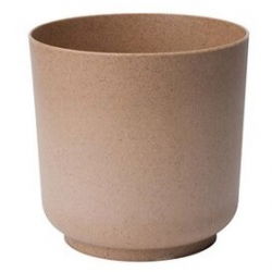 Cache-pot &quot;Satina Eco&quot; avec adjonction de bois - 20 cm - bois naturel - 