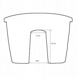 Riputatav rõdukast - Lofly - 24,5 cm - valge - 