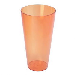 Carcasă înaltă pentru jardiniere &quot;Tub Vulcano&quot; - 15 cm - culoare ceai transparent - 