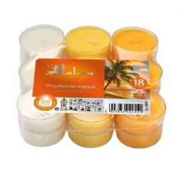 Lumânări colorate pentru lumina ceaiului - insulă tropicală - 18 buc - 