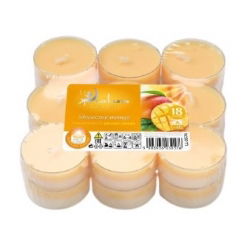 Lumânări luminoase de ceai bicolor - mango însorit - 18 buc - 
