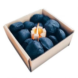 Caja de inserción para barbacoa con briquetas - set de iniciación para parrilla de barbacoa listo para usar - 