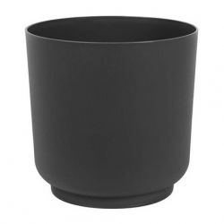 "Satina" round pot casing - 15 cm - anthracite grey