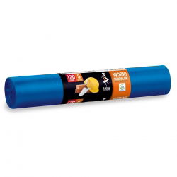 RUS- og BYGGE-avfallsposer - blå - 120 liter - 5 stk - LDPE - 