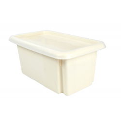 Boîte empilable "Emil and Emilia" avec couvercle - 7 litres - crème café / beige - 
