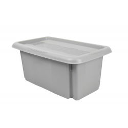 Boîte empilable "Emil and Emilia" avec couvercle - 7 litres - gris ville - 