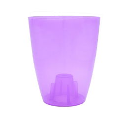 Pyöreä orkidea-kukkaruukku - Coubi DUOW - 13 cm - violetti - 