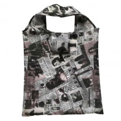 Geantă pliantă pentru alimente - 38 x 38 cm - Ziar - 