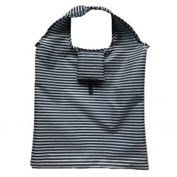 Geantă pliantă pentru alimente - 38 x 38 cm - dungi marine - 