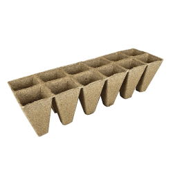 Periuk gambut persegi 6 x 10 cm - 60 keping - 