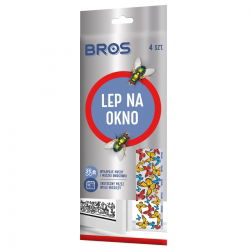 Lepící lapač na okno na létající hmyz - květinový a motýlkový vzor - Bros - 4 ks - 