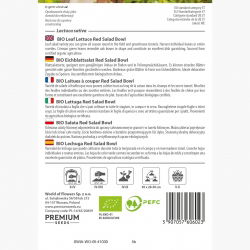 BIO Kerti saláta - Foliosa - Red Salad Bowl - 518 magok - Lactuca sativa var. foliosa